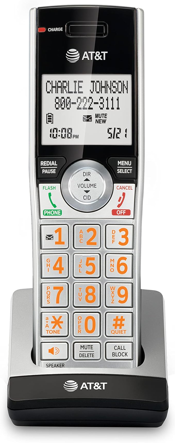 AT&T CL80107 Additional Handset for CL82x07, CL82x57, CL82x67, CL83x07, CL84x07 Series Cordless Phone