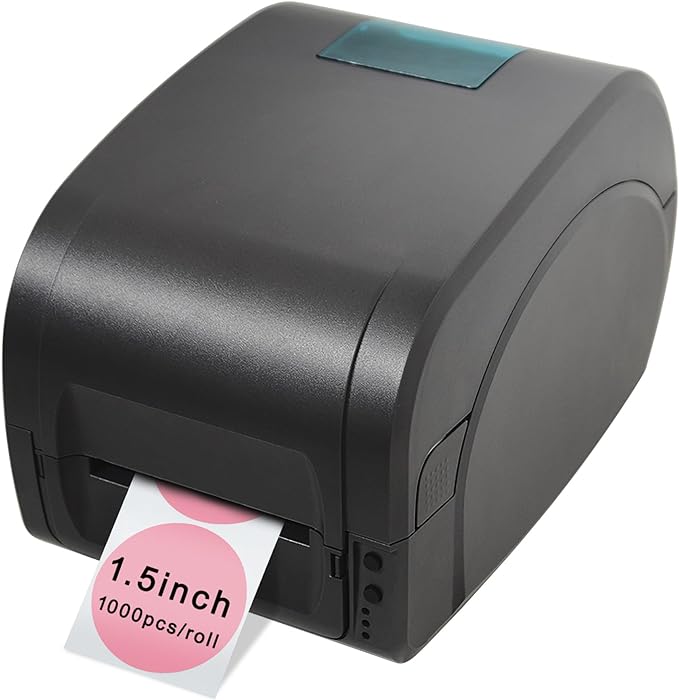 Hybsk 1.5 inch Circle Color Direct Thermal Stickers Shipping Labels for Barcodes,Name Tag,DIY Logo Design,Inventory– Compatible with Zebra,Rollo,Munbyn,and More-1000 pcs (1.5 inch,Pink)
