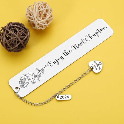 50th Birthday Gifts for Her, 16 21st 30th 40th 50th 60th Birthday Gifts for Her, Birthday Gift Ideas for Friend Bestie Mom Grandma Sister Girls Book Lovers,Birth Flower Bookmark,Sunflower Gifts