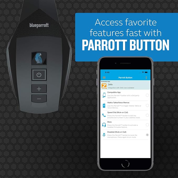 BlueParrott B550-XT Voice-Controlled Trucker Bluetooth Headset – Industry Leading Sound with Long Wireless Range, Comfort for All-Day Wear - Ideal for Anyone On-The-Go, Up to 24hrs of Talk Time, Black