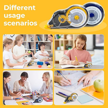 M&G 12 pack 68.9 Feet correction tape,826.8FT/ 252M in total, Correction tape bulk for School, Office, Note Taking, Journal,Easy to Use Applicator for Instant Corrections