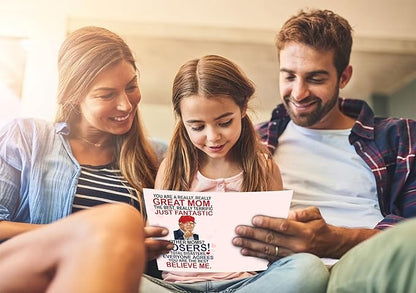 Funny Card for Mom from Daughter, Son, Kids on Mothers Day - Heartfelt Message to Mother, Perfect for Birthday, Mother's Day, Humorous Mom Greeting Cards, Premium Quality