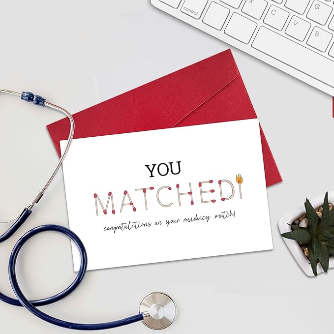 Ogeby Funny Match Day Congrats Card Gifts, Match Day Residency Card Gifts for Him Her, Medical School You Matched Card
