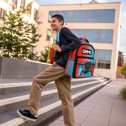 Gamepad Backpack Daily Backpack Large Capacity Universal Waterproof Gaming Laptop Backpack With Adjustable Straps Lightweight Breathable Travel Camping Backpack15 X11