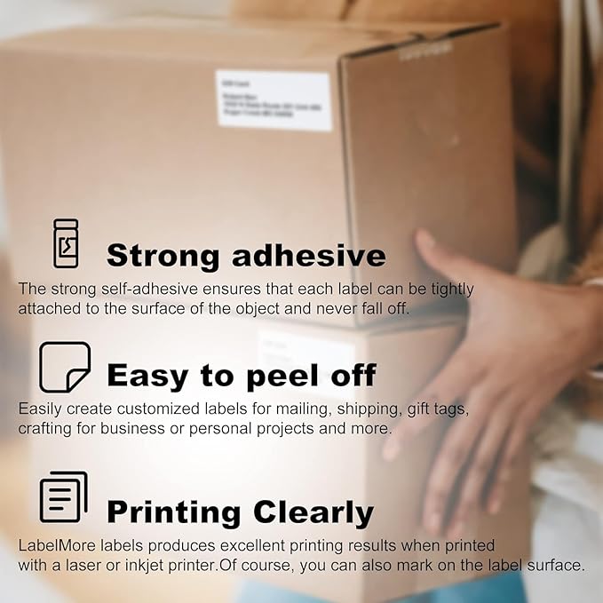 2” x 4” Shipping Address Labels, 5000 Count Adhesive Stickers Labels for Laser/Inkjet Printer, 10 per Page [Paper 8.5" x 11"] Printable Mailing Labels