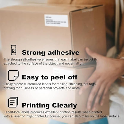 2” x 4” Shipping Address Labels, 5000 Count Adhesive Stickers Labels for Laser/Inkjet Printer, 10 per Page [Paper 8.5" x 11"] Printable Mailing Labels