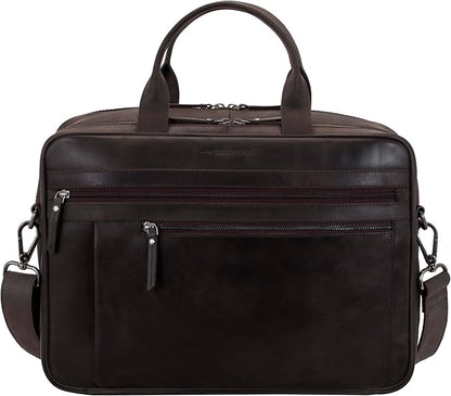 Marc Peter Laptop Bag Los Angeles I Leather Shoulder bag for 15.6 inch Laptop I Briefcase for men and women