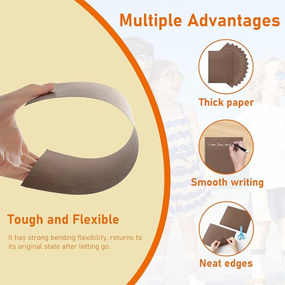 40 Sheets Coffee Color Cardstock 8.5 x 11 Craft Paper, 75lb Heavyweight Construction Paper Card Stock for DIY Cards Making, Wedding Invitations, School Crafting, Memus, Greeting Cards