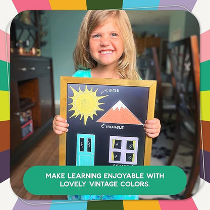 Vintage Liquid Chalk Markers for Chalkboard Signs, Blackboard, Window, Labels, Bistro, Glass, Car (10 Pack, 3mm) - Wet Wipe Erasable Ink Chalkboard Markers, Reversible Tip Liquid Chalk Pens