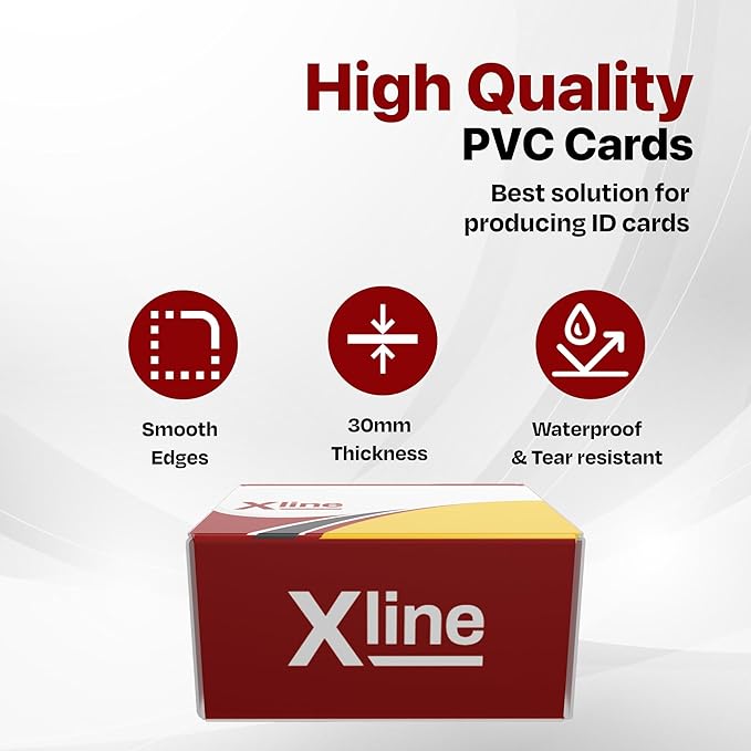 X LINE CR80 30 Mil Graphic Quality 100 Pack PVC Cards