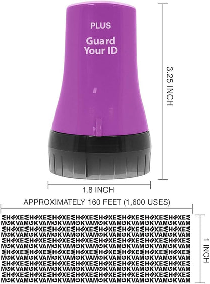 Guard Your ID ADVANCED WIDE Roller Identity Theft Prevention Security Stamp PURPLE (70110)