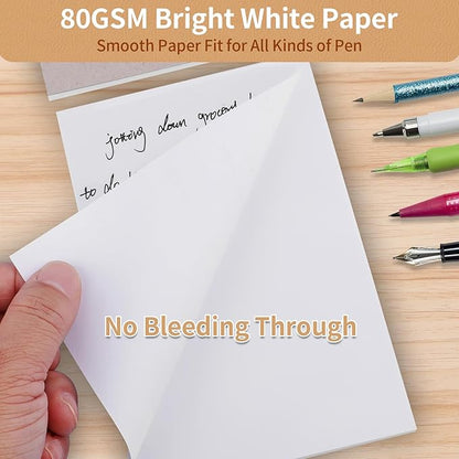 Note Pads 4x6 Inch, 12 Pack Blank Scratch Pads for Writing, 50 Sheets Per Memo Pad for Jotting Down Quick Notes, White Pad of Paper for Grocery Shopping Lists, Tear off Notepad, Small Server Notebook