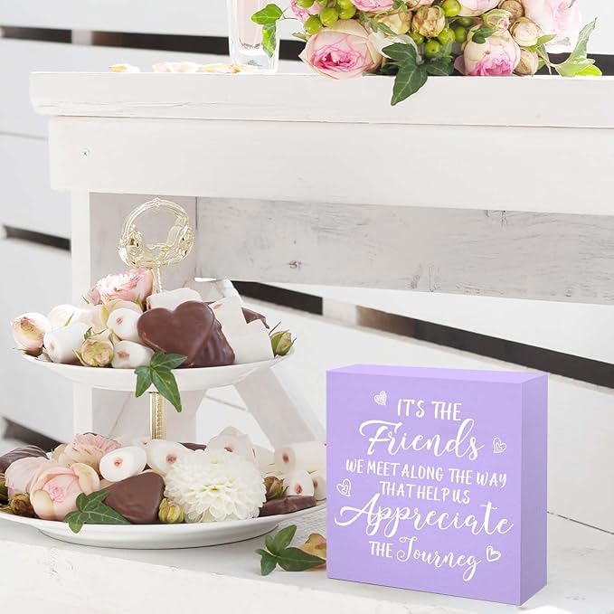 Friendship Gifts for Women Purple Gifts for Friends Office Decor Desk Accessories Purple Decor for Best Friend Home & Office Cute Purple Desk Accessories Gifts for Women