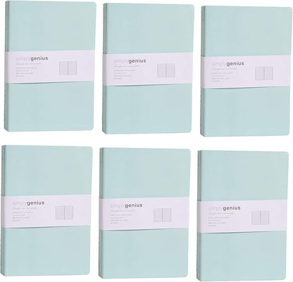 Simply Genius A5 Notebooks for Work, Travel, Business, School & More - College Ruled Notebook - Softcover Journals for Women & Men - Lined Note Books with 92 pages, 5.5" x 8.3" (Light Blue, 30 pack)