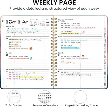 2026 Planner, Aesthetic Weekly and Monthly Planner for Women, Jan 2026 to Dec 2026, Hardcover 2026 Calendar Book with Monthly Tabs, Inner Pocket, Perfect for Office Home School - A4 (8.5" x 11"), Sunset