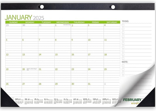 Desk Calendar 2025 Wall Calendars, December 2024 - December 2025 Monthly Planner Paper Office Desktop 17"X 12", 14-Months, Planning and Organizing Home, School, Office, Holiday, Vacation