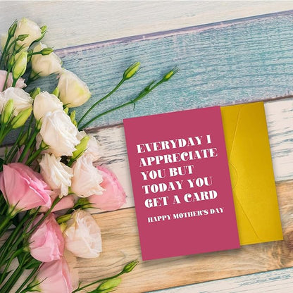 UUEFKTN Cute Mother's Day Card For Mom, Happy Mothers Day Card from Daughter Son Children, Appreciation Gift for Mom