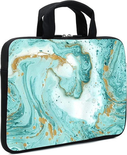 11.6 12 12.1 Inch Laptop Carrying Bag Protective Chromebook Case Pouch Netbook Notebook Ultrabook Bag Tablet Sleeve Cover Travel Briefcase with Handle for Men Women (Marble)