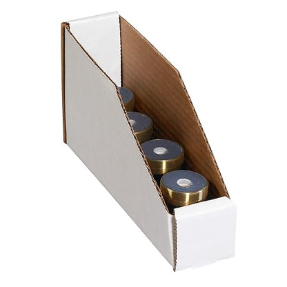 Partners Brand PBINBIN29 Open Top Bin Boxes, 2" x 9" x 4 1/2", Oyster White (Pack of 25)