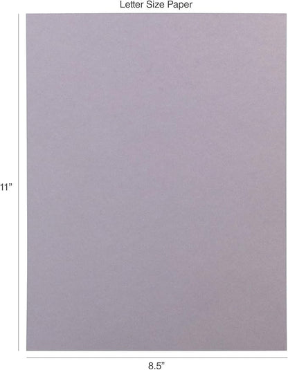 Cardstock 8.5 x 11 Paper Pack - 65lb Smooth Card Stock for Crafts, Cardmaking, Printers - 100 Scrapbook Sheets, 5 Assorted Colors - Double Sided with Solid Core, Neutral