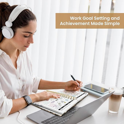 2026 Planner, Weekly and Monthly Planner for Women, January 2026 to December 2026, Pretty Hardcover 2026 Calendar Planner Book with Tabs, Inner Pocket, Spiral Bound, Perfect Office Home School Supplies - 6.3" x 8.5", Wild Rose