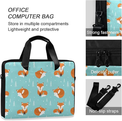 Fox Laptop Bag Case Laptop Messenger Bag Briefcase for Men Women