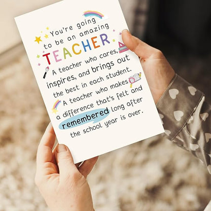 Best Teacher Graduation Gifts for Women Men, Funny New Teacher Card, First Year Gifts for Education Major
