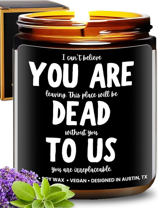 Funny Farewell Candle, Going Away Gifts For Friends & Family, Coworker Leaving Gifts For Women & Men, Going Away Gift For Coworker, Farewell Gifts For Coworkers Women Goodbye Gifts For Coworkers Women