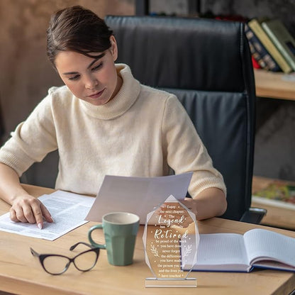 Chunful Happy Retirement Gifts for Men Women Never Understand the Difference You Made Keepsake and Paperweight Retirement Plaque Inspirational Gifts for Retired Teacher Nurse(Vintage Style)