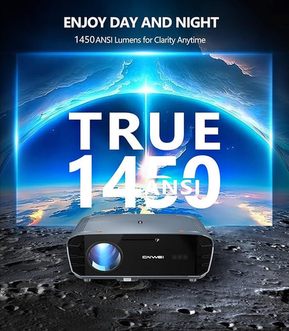 Smart 4K Projector with Netflix Certified, Laser Auto Focus Ultra HD Home Projector Daytime Viewing with Android 11.0, 1450ANSI, Dolby Audio, Google Voice, WiFi6 NFC Wireless Short Throw Projectors