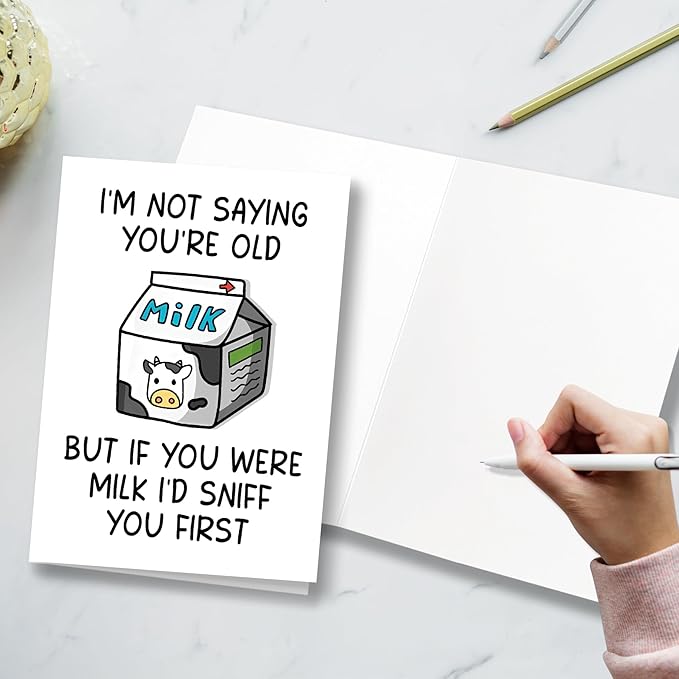 Funny Birthday Card for Him or Her, Old Age Birthday Greeting Card