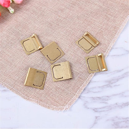 Airlove Retro Brass Bookmark, Mini Index Clamp Label Clip, Stationery Gifts(6pcs)