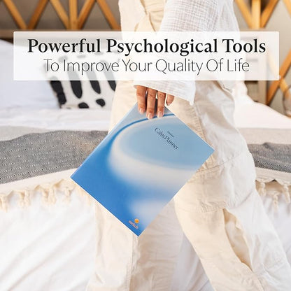 Switch Research Calm Planner - Psychologist-Developed Undated Goals Planner - 31-Day Self Care Planner With Prompts & Proven Techniques for Managing Stress