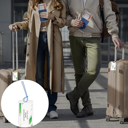 100 Pack 5 Mil Laminating Pouch with Colorful Loop 2 1/2" x 4 1/4" Luggage Tag Laminating Pouches with Slot Hole Thermal Laminate Pouch Tags Kit Resealable for Work Permits Pass Cards Student ID Cards