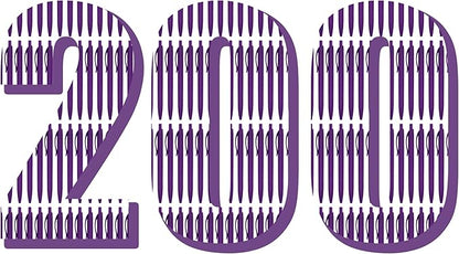 Deegtran 200 Pack No Bleed Purple Barrel Click Pens, Wholesale Retractable Ballpoint Pens, Medium Point, Smooth Ink, 1.0MM Black Ink