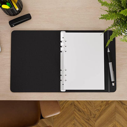 A5 Blank Paper 6-Hole Punched, 500 Sheets (1,000 Pages), 100 GSM, Printer Paper 148mm x 210mm (5.83 in. x 8.27 in.)