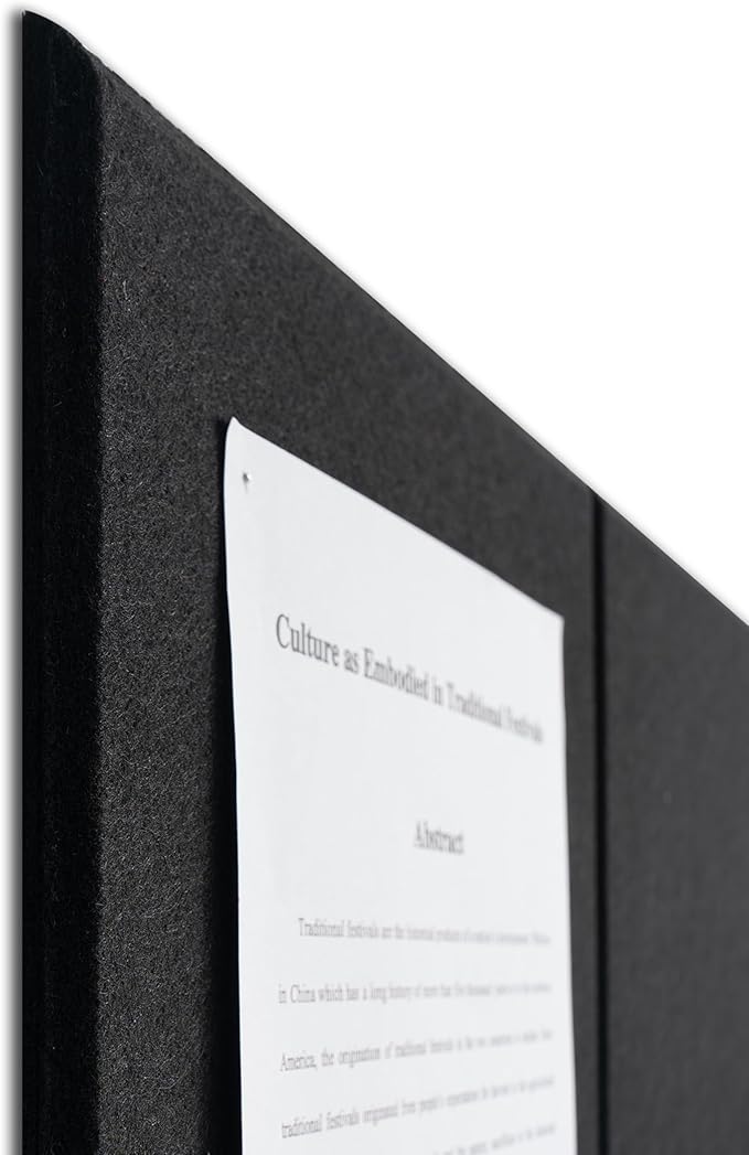 Large Felt Bulletin Board(48" x 36"),Cork Board Alternative,12 Pack Felt Wall Tiles with Safe Removable Adhesive Tabs,Notice Pin Board/Message Board/Vision Board for Office, School & Home