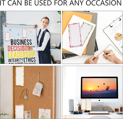 4Magnetic Notepads for Refrigerator Grocery List Magnet Pad for Fridge Magnetic Grocery List pad for Fridge 60 Sheets Per Note Pads (4 Fruits - 1)