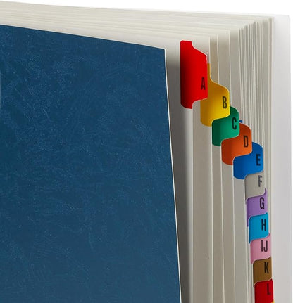 Blue Summit Expanding Desk File, Letter Size, 26 Dividers for A-Z Organization