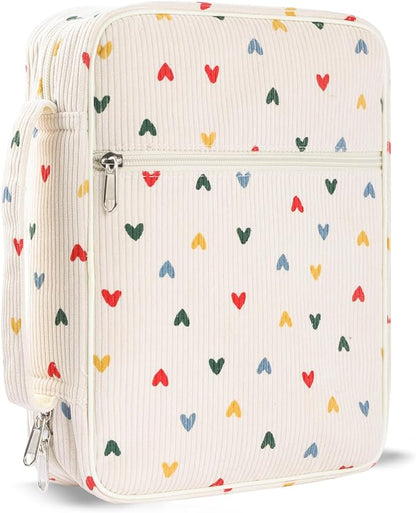 Bible Cover Case for Women,Large Bible Tote Bags for Women Organizer Corduroy Bible Carrying Case for Girls,Bible Study Supplies Accessories Christian Gifts for Women
