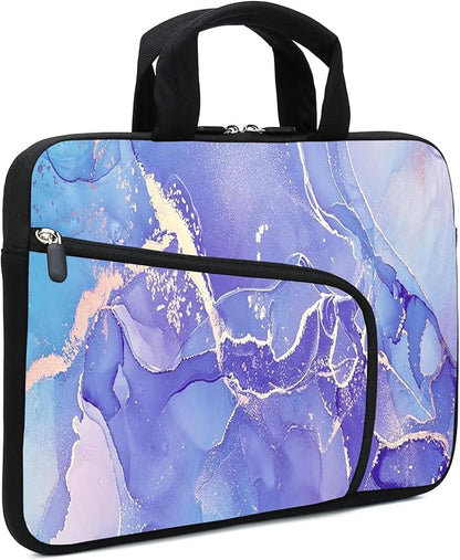 11.6-12.2 inches Laptop Sleeve Chromebook Case Ultrabook Case Notebook Sleeve Tablet Case Neoprene Handle Sleeve for Men Women, Two Pockets(Purple)