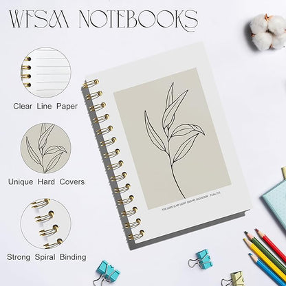 Bible Notebook, Prayer Journal - Christian Gifts Journal, Bible Verse Notebook, Daily Prayer Journal, Bible Notebooks for Note Taking, Christian Notebook for Women, 5.5x8.3 Inches