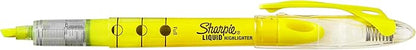 Sharpie Liquid Highlighters, Chisel Tip, Fluorescent Yellow, 12 Count
