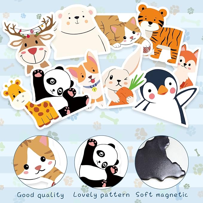 Magnetic Bookmarks, 10 PCS Bookmark Cute Animal Book Markers for Kids, Bookmarks Bulk for Students, Teens, Book Lovers, Classroom Gifts, School Prize, Reading Present