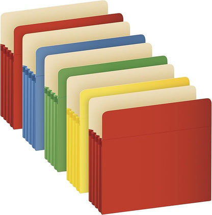 Pendaflex File Jacket, Letter Size, Assorted Colors, 2-Inch Expansion, Acid Free