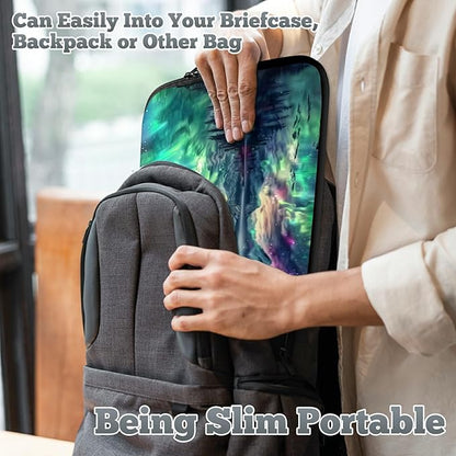 Universal Tablet Laptop Sleeve Case 10 inch, Aurora Landscape Slim Carrying Case Durable Handbag Travel Laptop Bag for 7 to 10-inch Laptops/Notebook/Kids Tablet/ipad/eBook Readers