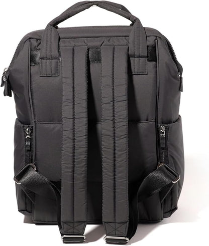 Baggallini Chelsea Laptop Backpack, Black Puff
