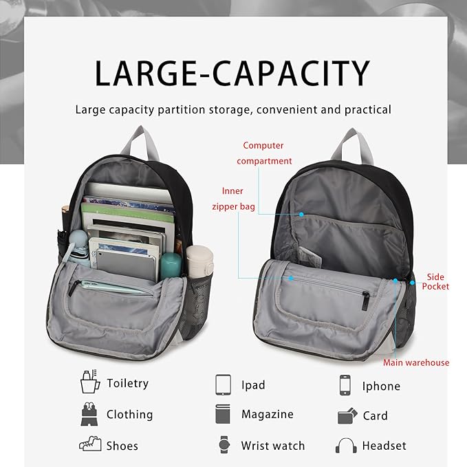 HEAD Waterproof Travel Backpack for Women & Ladies, Casual Daypack for Sport/Gym/College Work/Workout/Outdoor/Daily Use, Lightweight Laptop Backpacks for 13.5 inch Notebook