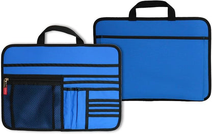 Unisex Bag Briefcase Insert Organizer Office File Document Storage Organizer (L) (Blue)