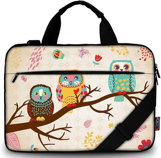 icolor 15" Laptop Shoulder Bag Sleeve Holder,14.2" 15.4 inch Computer Tablet Canvas Handbag Case Notebook Messenger Briefcase